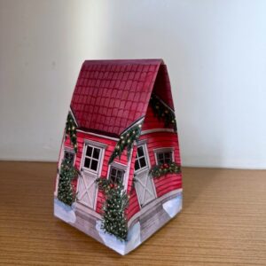 Sacola Casinha Rosa Porta Branca E Enfeites