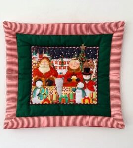 Panô Noite De Natal Casal Noel E Bonecos Neve
