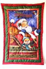 Panô Papai Noel No Trenó Com Ursinho
