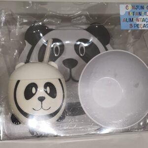 Kit Prato Bowl Copo Urso Panda