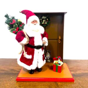 Porta Papai Noel Árvore E Presente Vermelho