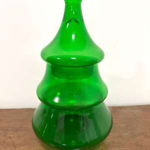 Pote Pinheiro Vidro verde com Tampa