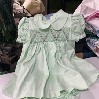 Vestido Favo Verde - 10 meses