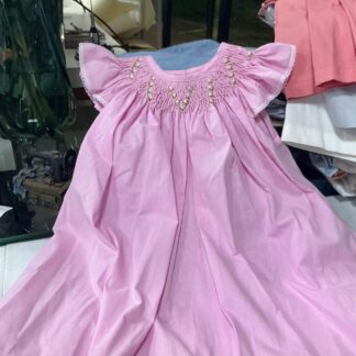 Vestido Favo s/Manga Rosa GD - 2 anos