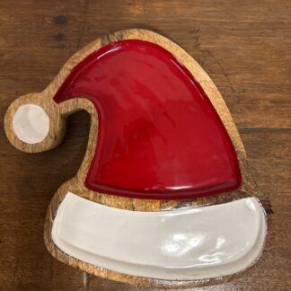 Porta Petisco Madeira Gorro Noel