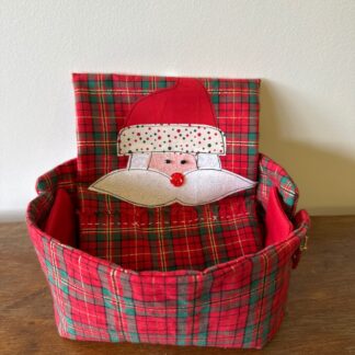 Cestinha com Toalha de Cozinha Tecido Natal - Diversas Estampas